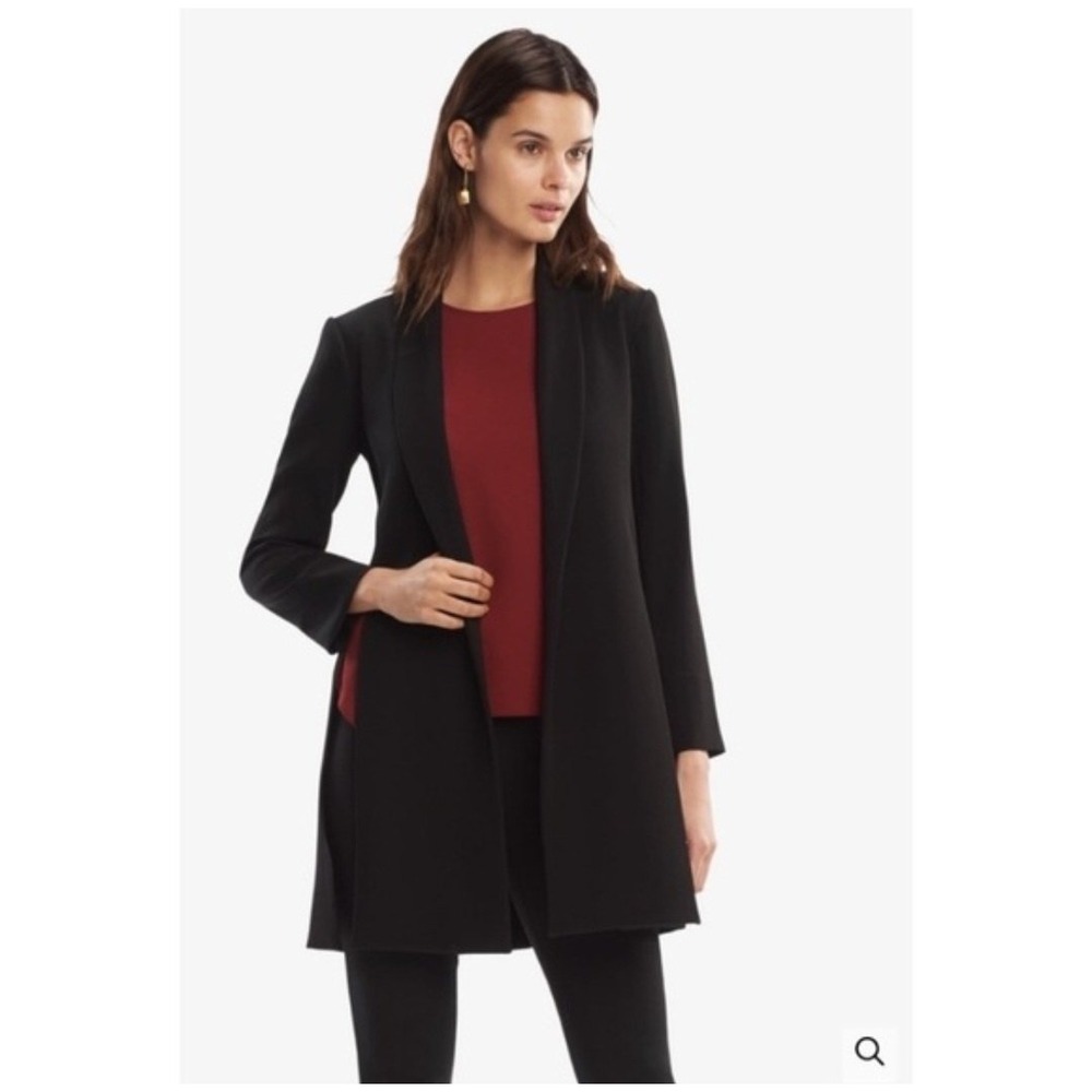 MM.LaFleur Women Black Dillion Blazer Jacket Shawl Collar NSUPL-19-127 Size +2